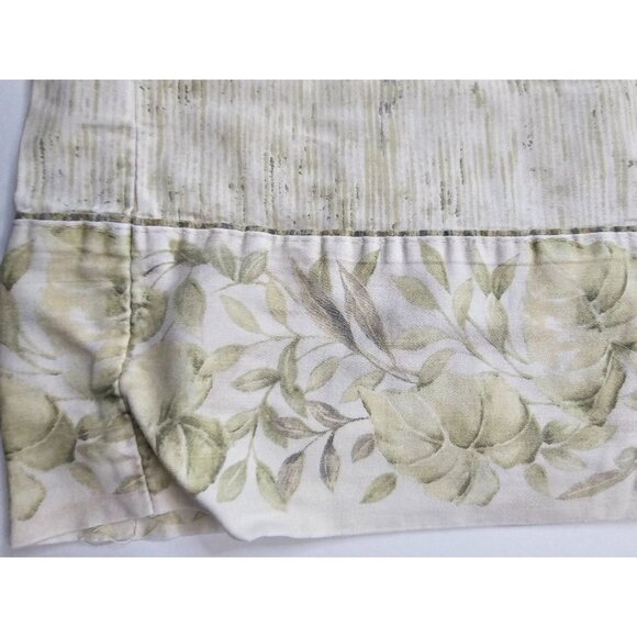 Croscill Home 100% Cotton Floral Print Pillowcases Pair Set of 2 Green Beige - Picture 2 of 9